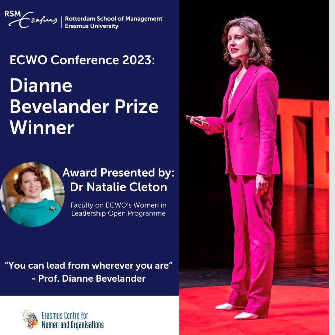 🏆We're happy to present the Dianne Bevelander Award'23 to Karen de Sousa Pesse. This is presented by Dr Natalie Cleton, faculty member of ECWO's Women in Leadership Open Programme.

🗓️ Fri, 24 Nov 2023 09:30 - 16:00 CET

🎟️ Book your tickets here: ow.ly/oI7J50Q5Ozw