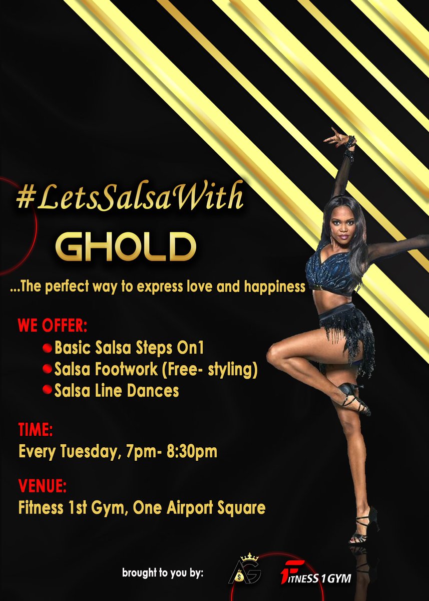 AmmaGhold's tweet photo. Lets not miss this class for anything.  Come have fun, de-stress, spread love and keep fit 💃🏽💃🏽💃🏽💃🏽 📍: Fitness 1 Gym Walk in: GHC 60. Hope to see you there 😉 https://t.co/uSo3NIZG9G