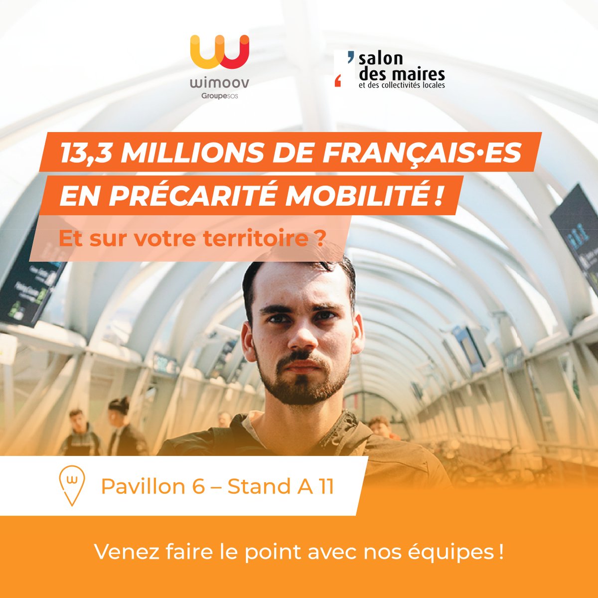 🤝RDV au <a href="/salondesmaires/">Salon des Maires et des Collectivités</a> du 📅21 au 23 nov à Porte de Versailles de Paris.
📍Stand A11 Pavillon n°6 pour :💬de la #Mobilité de votre #territoire, découvrir #Terr'Moov, dispositif 100 % rural, durable et inclusif, gagner des🎁avec notre #quizz Mobilité !
<a href="/GroupeSOS/">Groupe SOS</a>
#ess