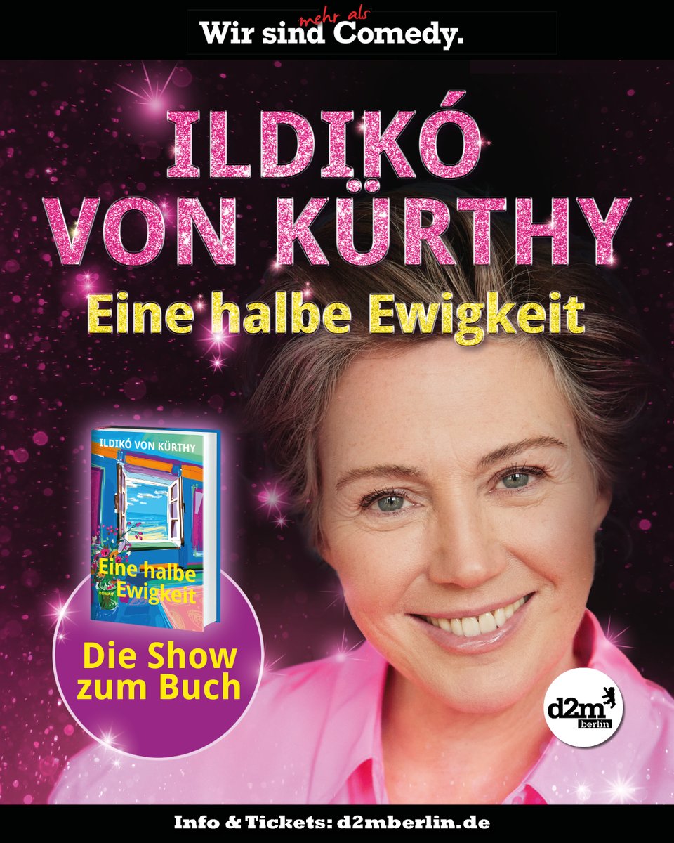 Vor 25 Jahren schrieb Ildikó von Kürthy ihren ersten Roman: Mondscheintarif. Ein Millionen-Bestseller, ein Kultbuch, das niemand vergessen hat, der es gelesen hat. Und jetzt geht es weiter! Die Heldin von damals, Cora Hübsch, ist zurück: d2mberlin.de/veranstaltung/… #ildikovonkürthy