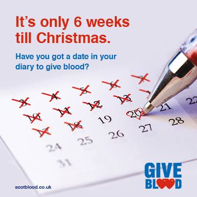It's 6 weeks until Christmas! 🎄 And the appointment grids are now open for the whole of the festive period. So if you're eligible for one more visit in 2023 we would love to welcome you for your #FestiveDonation ❤ Read more  scotblood.co.uk/news/2023-book…