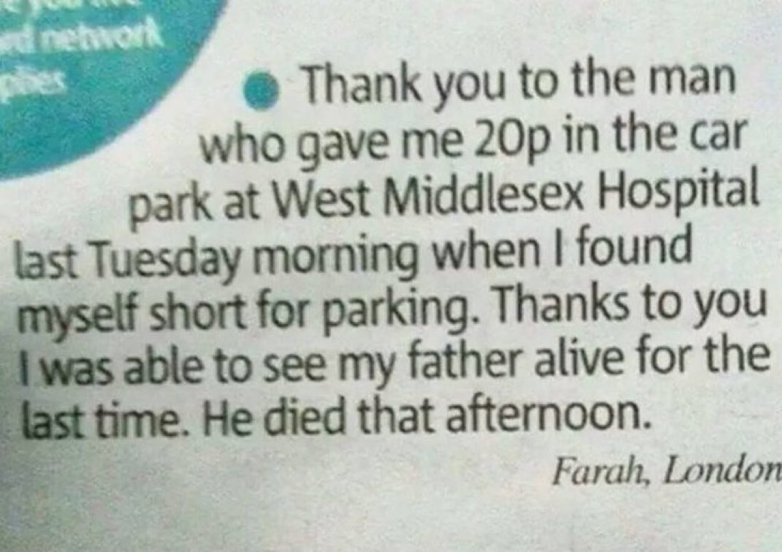 No kindness is too small.