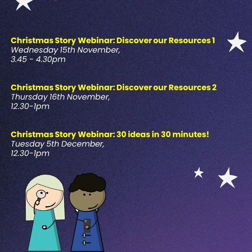 Don't miss out! Our first Christmas Story Webinars - designed to help you deliver the RME curriculum easily and effectively - are this week. Register here buff.ly/3tZ0bU9