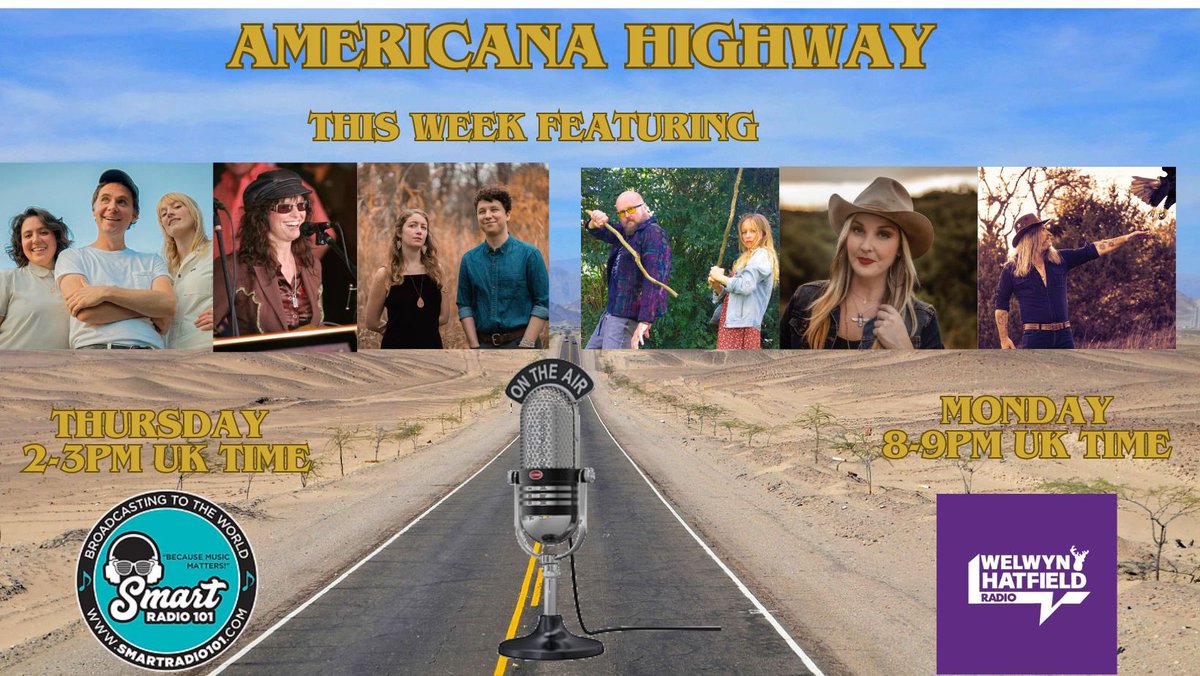 This weeks #AmericanaHighway Playlist features @BillandBelles @Jessi_Colter @aprilmoonband @GettinSweenered @israelnash an #Americana cover from @Honeysuckleband & many more 8pm UK Time 2pm CST welwynhatfieldradio.com 🤠