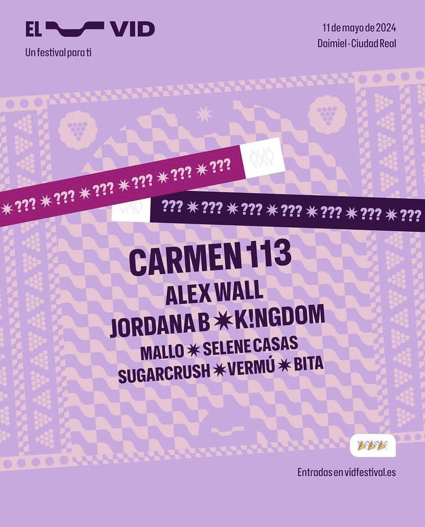 🔻Felices de anunciar que estaremos en la próxima edición del festival #vidfestival en Daimiel (Ciudad Real). ¡Ganazas! 
⠀
🗓️11/05/24
🎟 vidfestival.es 

@elvidfestival @MeteoritoMgmt #Diva #Gira24