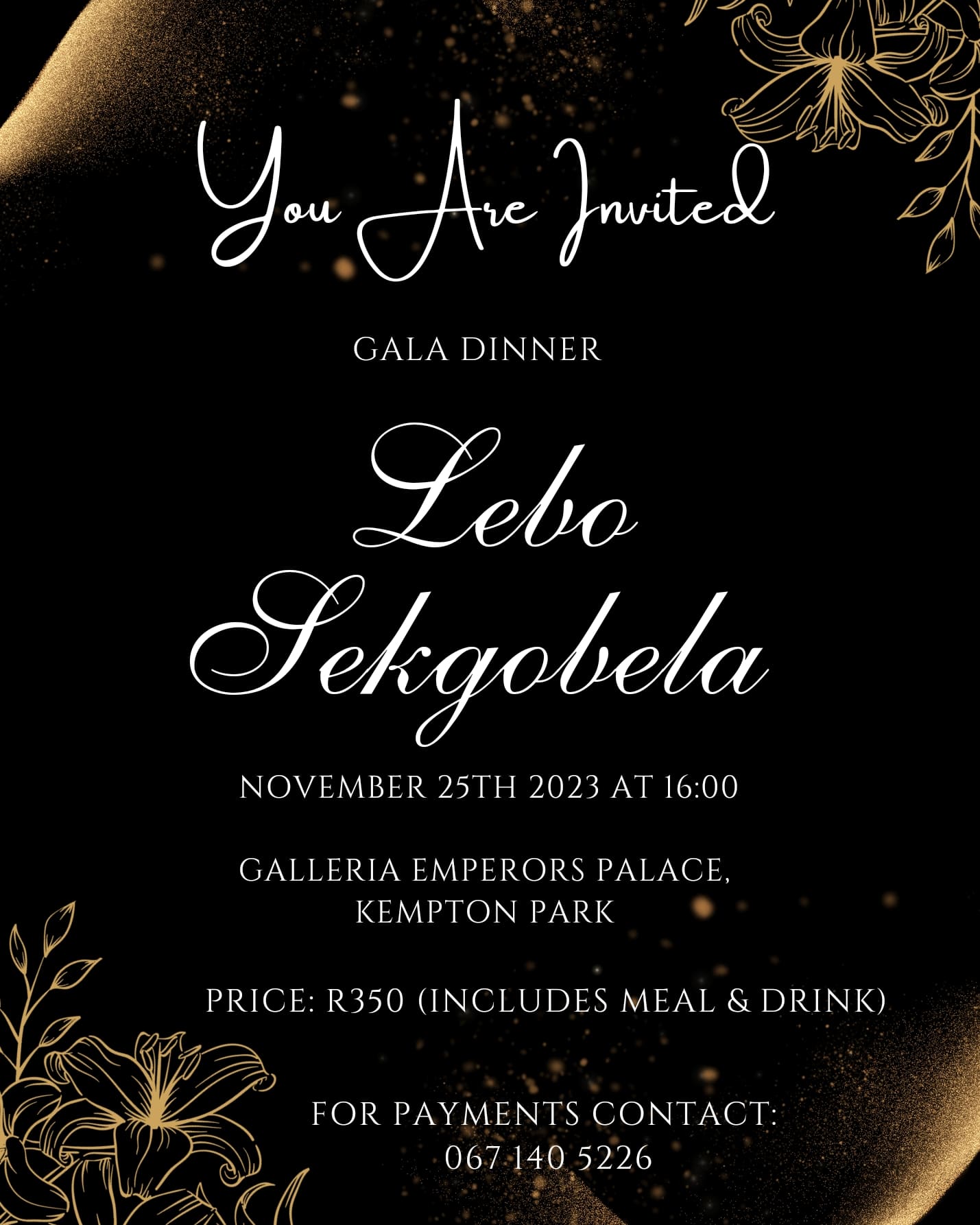 Black tie gala dinner top