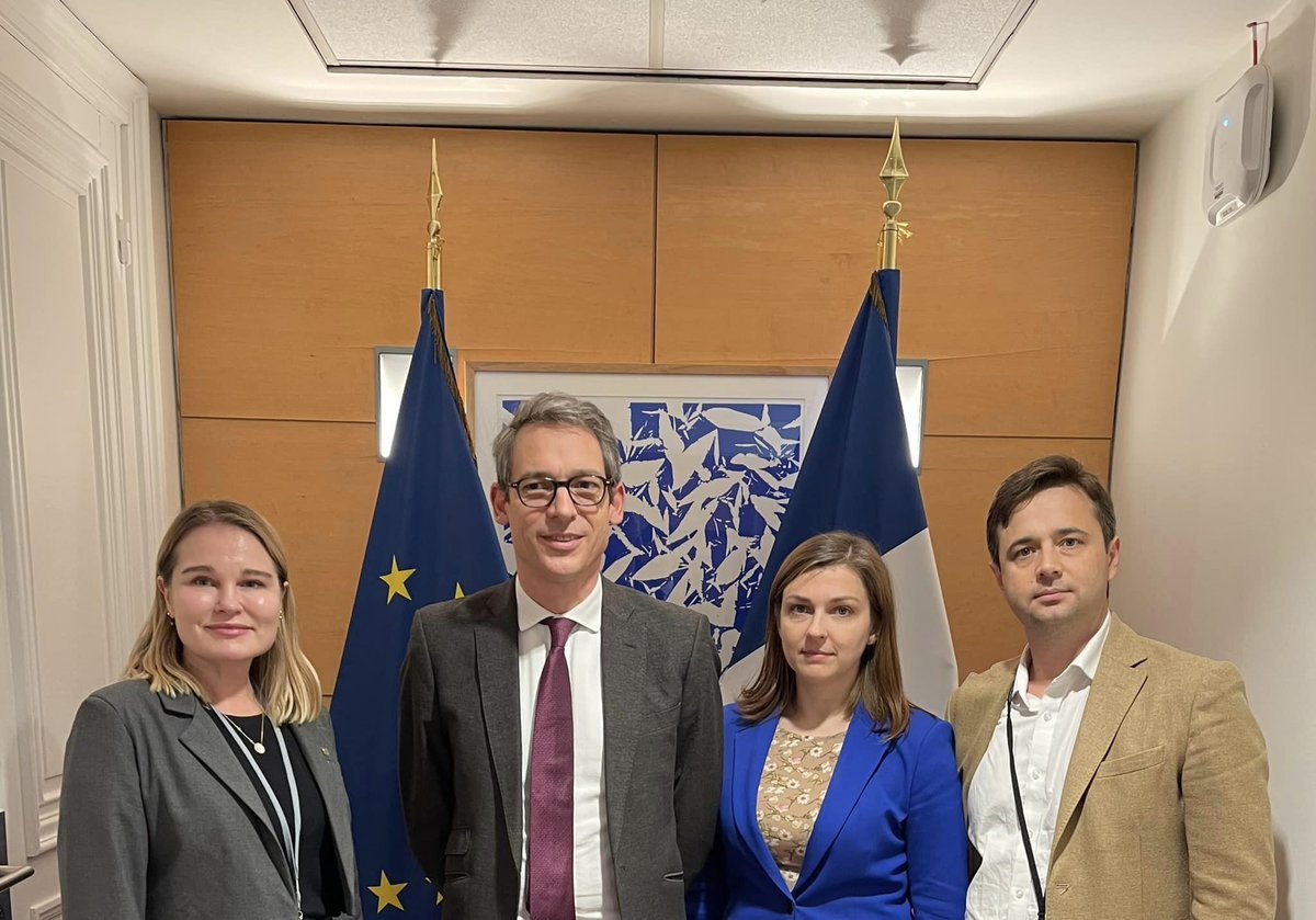 🇫🇷🇺🇦@NEC_Ukraine held an advocacy visit to #France. A special focus of discussions was devoted to #Ukraine’s accession to #NATO and confiscation of Russian assets. @getmalyona @LeonidL and @OlenaHalushka (@ICUVua) had numerous meetings in #Paris. 👉Details:is.gd/mzvwgy