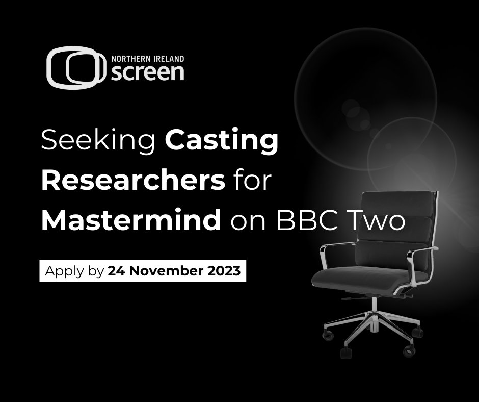 Hattrick is looking for Casting Researchers to join the team on 'Mastermind' for BBC2. Apply today: ow.ly/9uF450Q6UUn Applications close Friday, 24 November 2023 #JobsNI #NorthernIrelandScreen #Crew #TVJobs #BBC