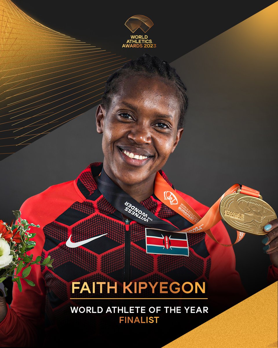 World Athletics (@worldathletics) on Twitter photo World Athlete of the Year finalist ✨
<a href="/Kipyegon_Faith/">Faith Kipyegon, EGH🇰🇪</a> 🇰🇪
#AthleticsAwards World Athlete of the Year finalist ✨
<a href="/Kipyegon_Faith/">Faith Kipyegon, EGH🇰🇪</a> 🇰🇪
#AthleticsAwards