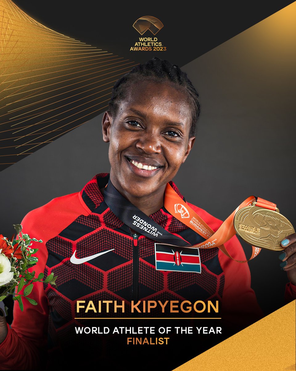 World Athlete of the Year finalist ✨ @Kipyegon_Faith 🇰🇪 #AthleticsAwards