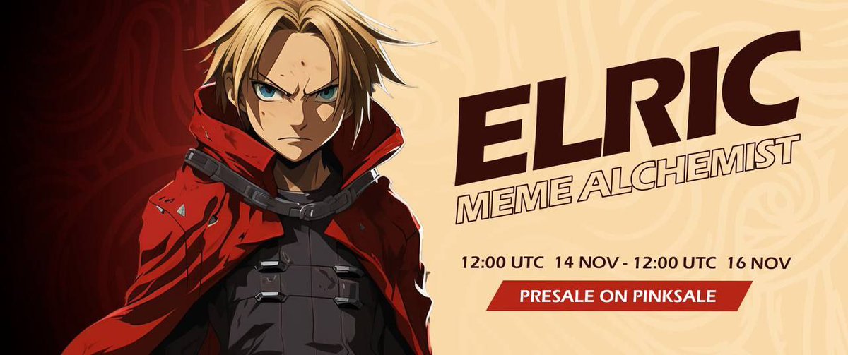 🚀 #WhitelistAlert 🚀#WL

🎁Prize 3 WL
<a href="/elrictoken/">ELRIC</a>

1️⃣Follow <a href="/elrictoken/">ELRIC</a> 
2️⃣Retweet+❤️
3️⃣Tag WL Friends
Presale On Pinksale 14 Nov - 16 Nov

pinksale.finance/launchpad/0xE1…

Ends 08:00 UTC 14 NOV🚨
#WLCommunity  #WLGiveaways  #Giveaways  #token #pinksale #launchpad #giveaway #whitelist