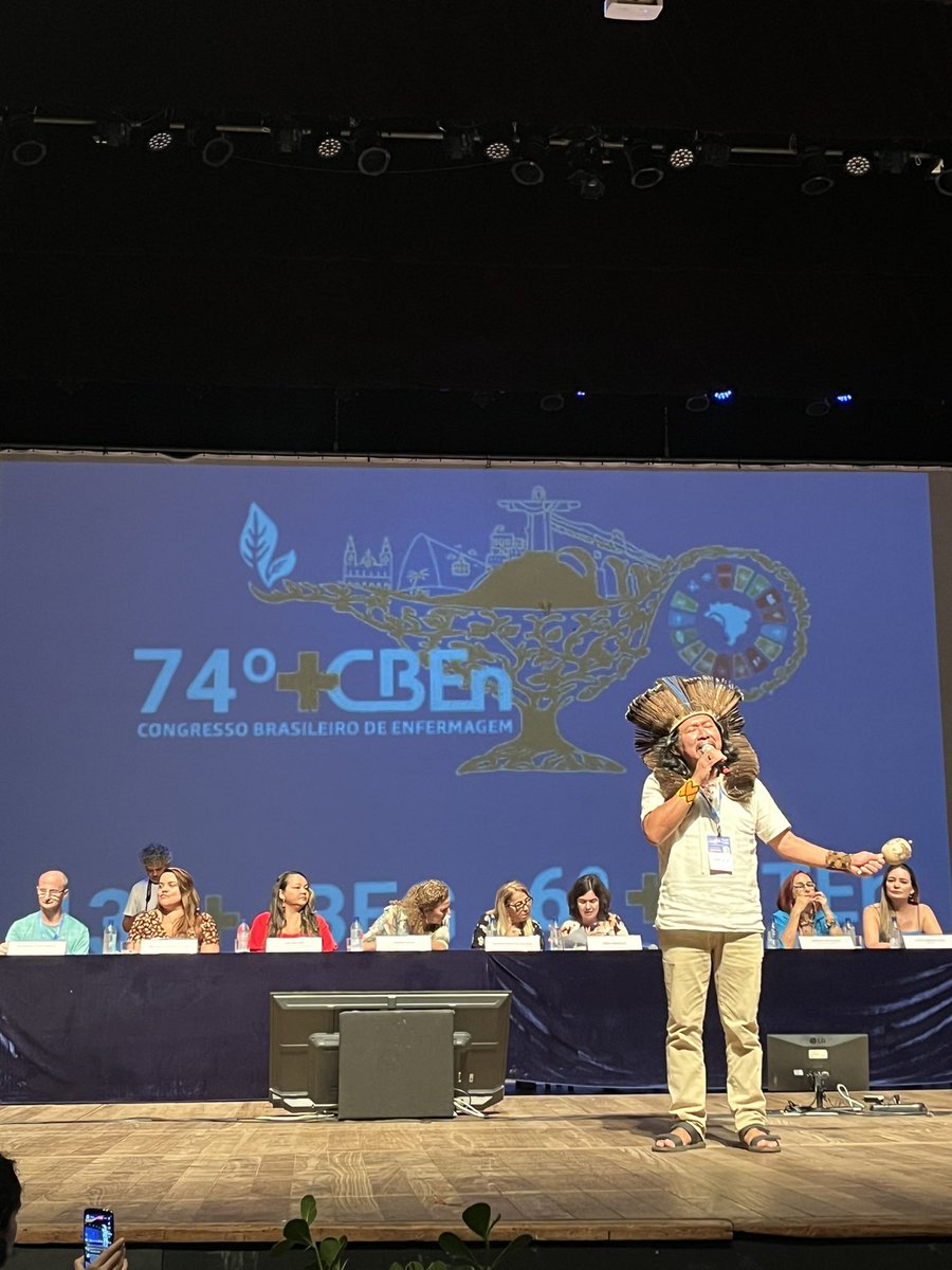 In Rio where I have been invited to give the keynote address for the international conference on working conditions of #nursing of the Brazilian Nursing Association. Powerful opening, Minister Ms. Nisia Lima, nurse/senators, samba and presence of indigenous people.