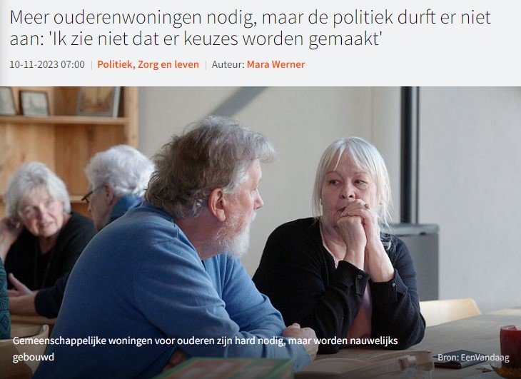 'Waar gaan #ouderen wonen nu de vergrijzing toeneemt? Experts zien ook deze #verkiezingen weer geen uitvoerbare plannen in de programma's staan.' (EenVandaag) 
Teken de petitie voor een goed en duidelijk ouderenbeleid in álle verkiezingsprogramma's ► petities.nl/petitions/neem…