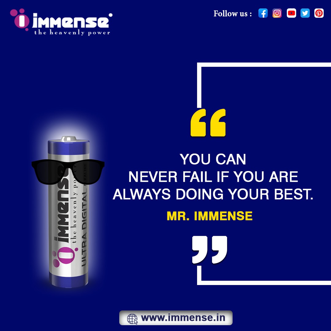 'You can never fai; if you are always doing
your best. - Mr. Immense'

#MotivationalQuotes #InspirationNation
#QuoteOfTheDay #MotivateYourMind #QuotesToLiveBy
#PositiveVibesOnly #InspirationalWisdom
#EmpowerYourself #DailyMotivation
#DreamBigWorkHard #BelieveInYourself