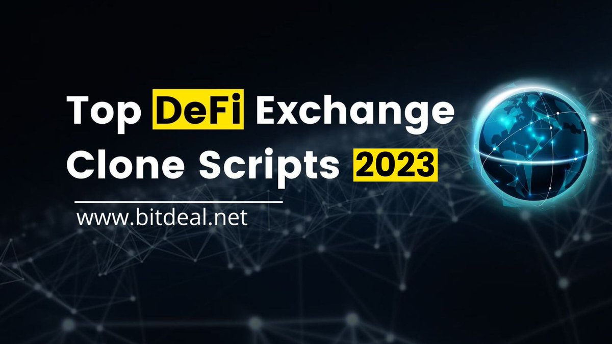 bitdeal001's tweet image. Wanna launch your own #DeFiexchange and earn money passively?

Then, it is time to Top 10 #DeFi Exchange Clone Scripts to launch your own DeFi 
Visit &amp;gt;&amp;gt; bitdeal.net/top-10-defi-ex…

#Crypto #Business #Technology #Entrepreneur