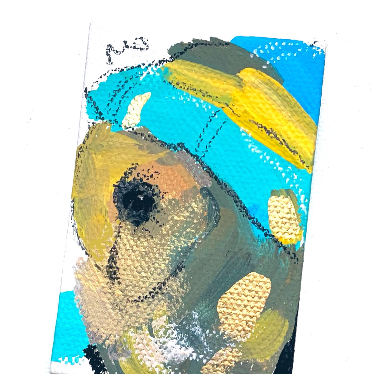 「ブラックメンフクロウの ニット帽ブーちゃん、描きました #おのぼりhoho6 に」|オクムラミチヨのイラスト