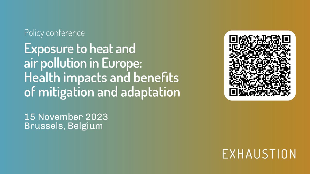In light of upcoming trilogues on the Ambient Air Quality Directive #AAQD, join us in Bxl or online 15 Nov for the latest cutting-edge science on #airpollution developments in Europe & health effects of interaction between heat & air pollution
Register rb.gy/tr2z98