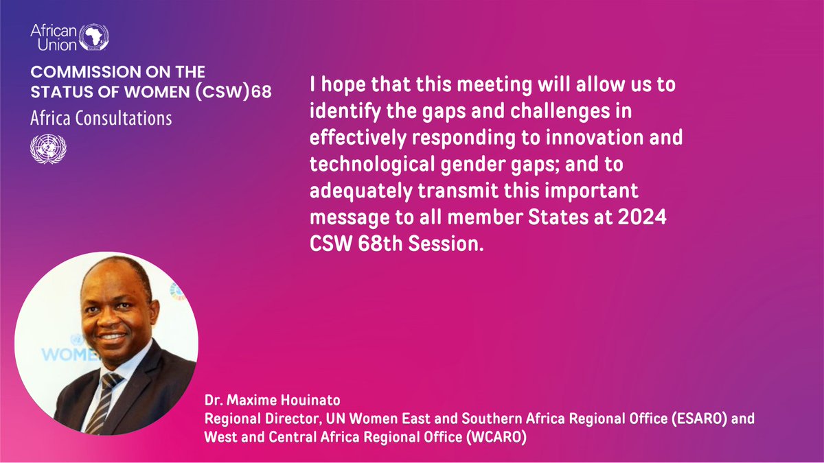 UN Women Africa (@unwomenafrica) on Twitter photo <a href="/UNDPAfrica/">UNDP Africa</a> <a href="/AU_WGYD/">African Union Women, Gender & Youth Directorate</a> <a href="/unwomenAU/">UN Women Liaison Office to the AU & UNECA</a> <a href="/MHouinato/">Maxime Houinato</a>'s affirmations on this year's #PreCSW68 in anticipation of the 2024 #CSW68 session <a href="/UNDPAfrica/">UNDP Africa</a> <a href="/AU_WGYD/">African Union Women, Gender & Youth Directorate</a> <a href="/unwomenAU/">UN Women Liaison Office to the AU & UNECA</a> <a href="/MHouinato/">Maxime Houinato</a>'s affirmations on this year's #PreCSW68 in anticipation of the 2024 #CSW68 session