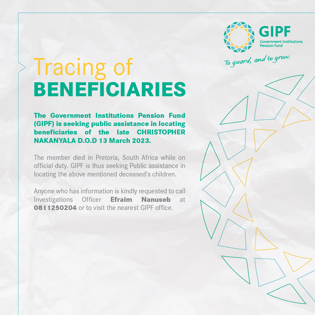 GipfN's tweet photo. Announcement: Tracing of beneficiaries.
#gipfnamibia #toguardandtogrow https://t.co/wh1Pgle9B6