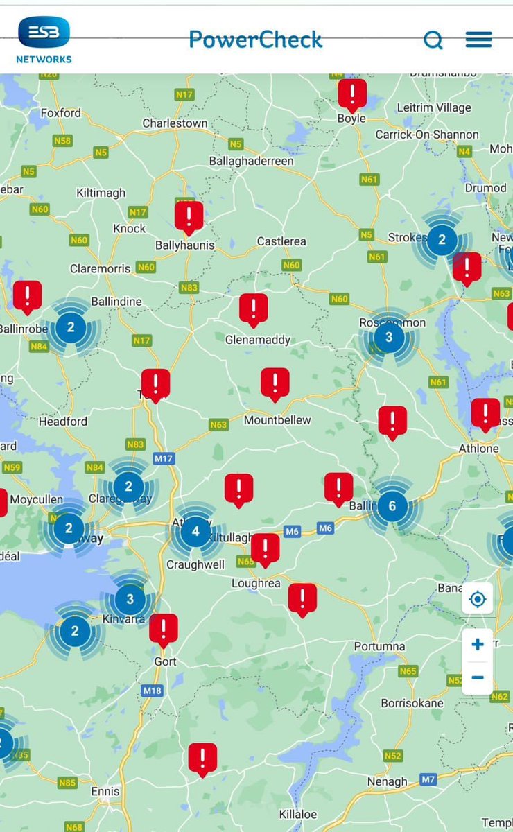 #Stormdebi saw creation of a sting jet, some of the impacts this morning Include flooding in Galway &amp; many power outages across the country, follow <a href="/CarlowWeather/">Carlow Weather</a> for updates!