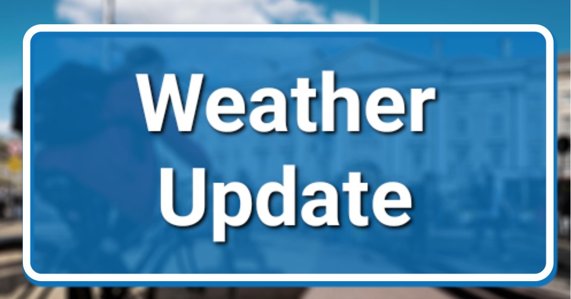 MONDAY 7.45am UPDATE- Trinity will remain closed until 11.00am, giving people time to travel when the RED Weather Warning lifts at 9.00am. This means lectures, tutorials, demonstrations, libraries are closed until 11.00am. Please do not travel until RED warning  expires.