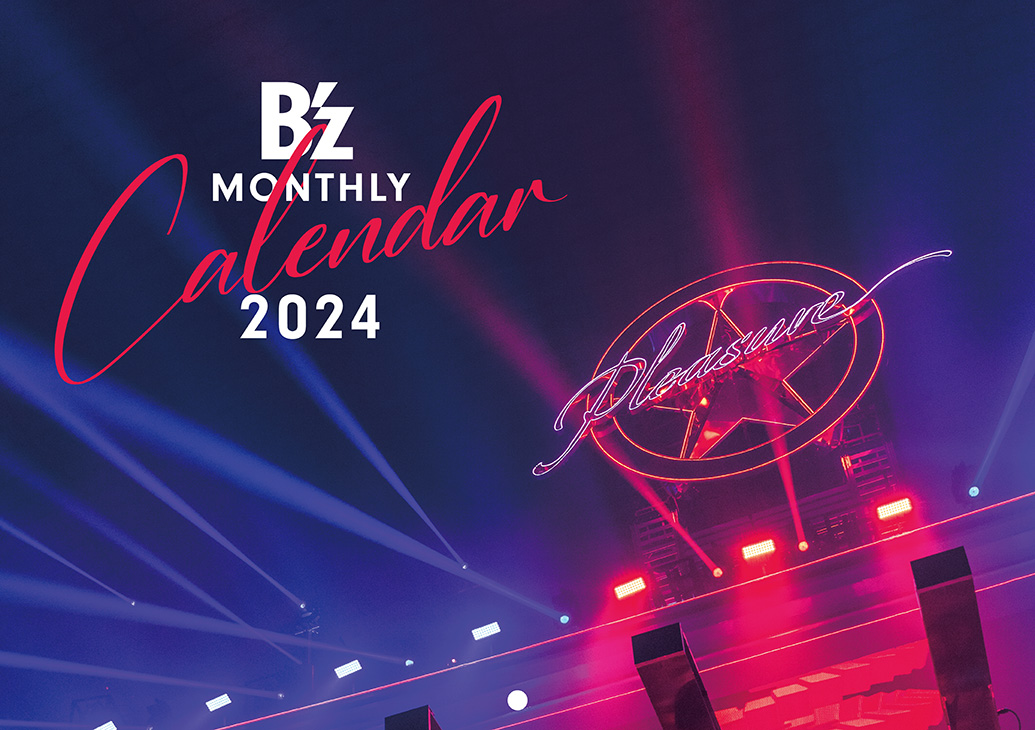 BzPARTY】B'zカレンダー2024、壁掛月めくりカレンダーの収録写真の一部