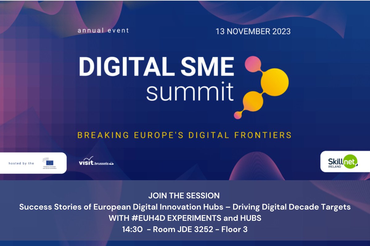 EUHubs4Data (@euhubs4) on Twitter photo Happening today!
The first #DSMEsummit from <a href="/EUdigitalsme/">European DIGITAL SME Alliance</a> is your chance to connect with EU ICT SMEs and EU and international institutions, industry associations, researchers, journalists, and more stakeholders.
The event is hybrid, so register today! euhubs4data.eu/news/digital-s… Happening today!
The first #DSMEsummit from <a href="/EUdigitalsme/">European DIGITAL SME Alliance</a> is your chance to connect with EU ICT SMEs and EU and international institutions, industry associations, researchers, journalists, and more stakeholders.
The event is hybrid, so register today! euhubs4data.eu/news/digital-s…