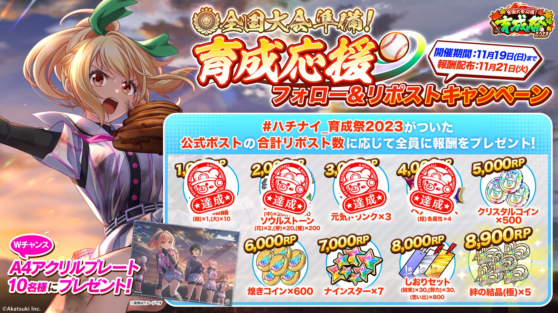 ハチナイ アクリルプレート ハチナイ アクリルプレート ハチナイ アクリルプレート YU 2025年最新