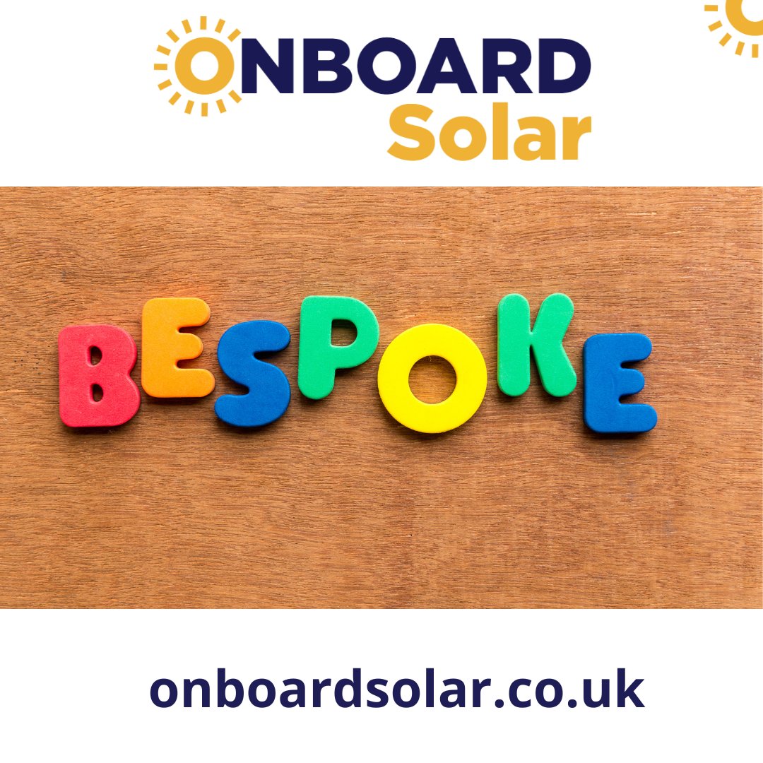 As well as our standard packaged solar systems we also offer a fully bespoke service. This is ideal for larger systems or for non boat related scenarios such as off grid cabins where full battery banks and possible backup generator power is also required. 
onboardsolar.co.uk/?page_id=479