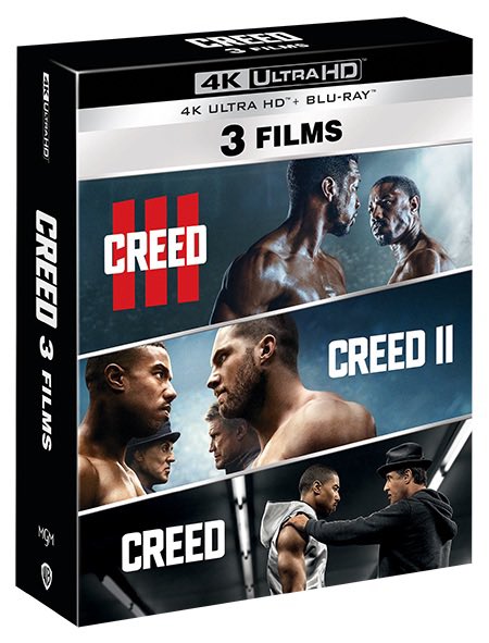 #Concours
3 Coffrets Blu-Ray 4K #CREED à gagner (incluant les 3 films de la saga) !
> RT pour tenter ta chance jusqu'au 17 novembre à 20h.
> Tirage au sort le 18 novembre.