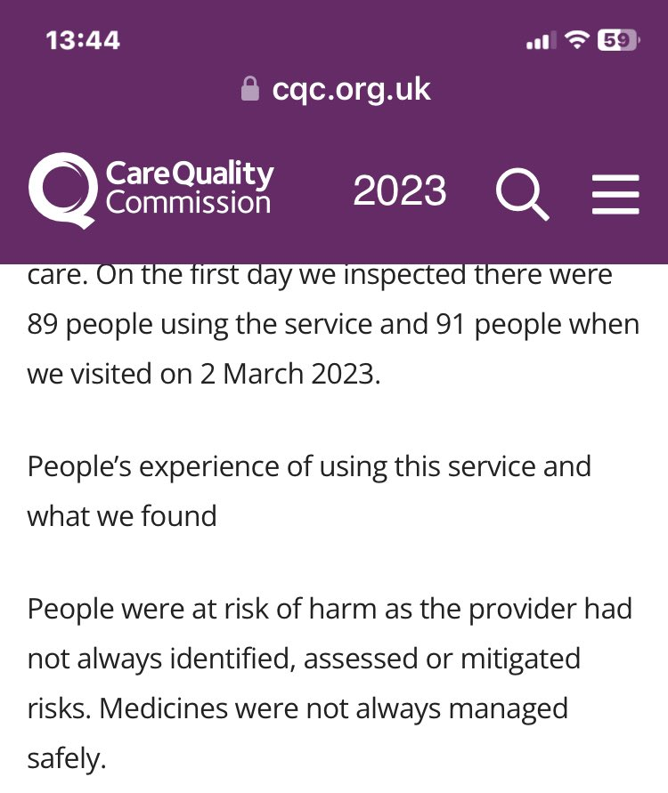 The #HumanRights of the most vulnerable in society you would think should be protected. The role of @CareQualityComm is to ensure these basic rights are & yet, 5x this home has been rated Requires Improvement, failing the regulators own fundamentals. How? #RightsForResidents