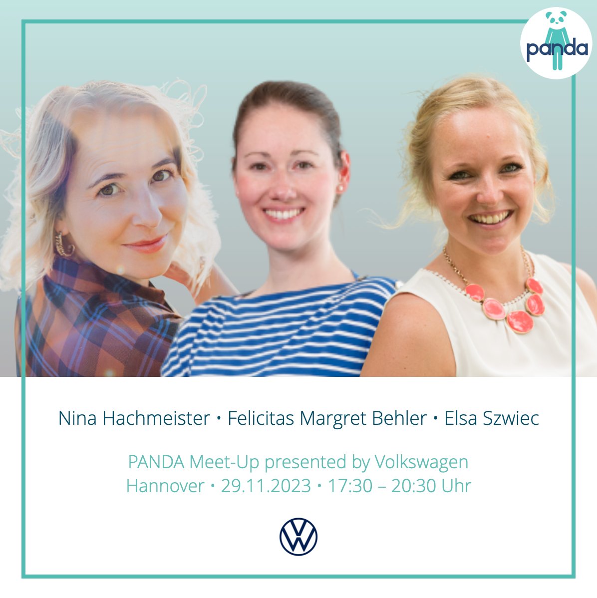 PANDA | The Women Leadership Network (@we_are_panda) on Twitter photo Das letzte kostenfreie PANDA Meet-Up in diesem Jahr findet bei unserem strategischen Unternehmenspartner <a href="/VWGroup/">Volkswagen Group</a> in Hannover statt. Freut Euch auf spannende Impulse und eine Office-Führung 💡 Infos und Tickets: app.we-are-panda.com/events/119279 Das letzte kostenfreie PANDA Meet-Up in diesem Jahr findet bei unserem strategischen Unternehmenspartner <a href="/VWGroup/">Volkswagen Group</a> in Hannover statt. Freut Euch auf spannende Impulse und eine Office-Führung 💡 Infos und Tickets: app.we-are-panda.com/events/119279