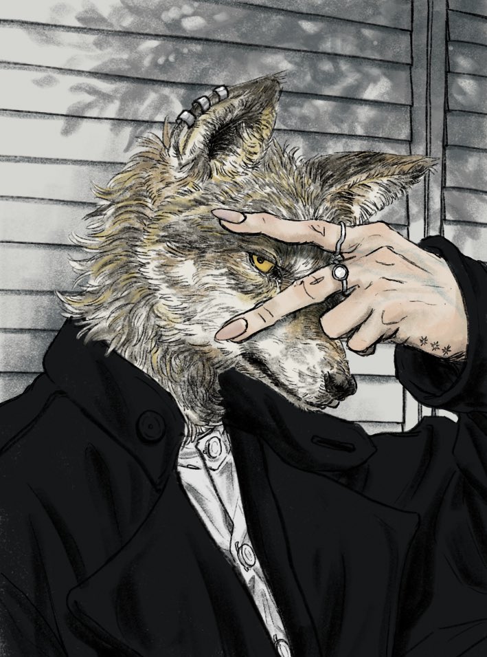 「オオカミ君 」|moja yokoiのイラスト