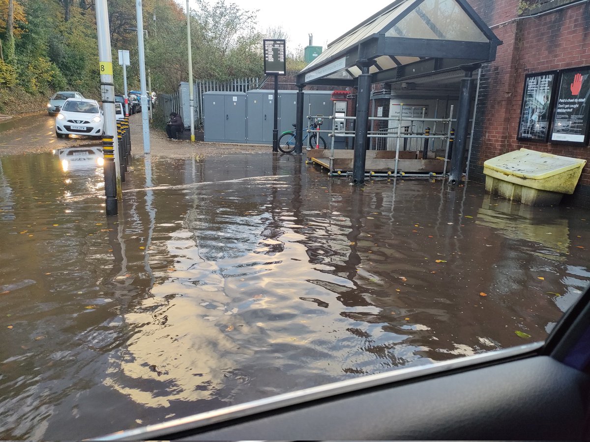 Please can you address this at Pontypool/New Inn train station this morning. Inches deep, soaking feet before the day starts.