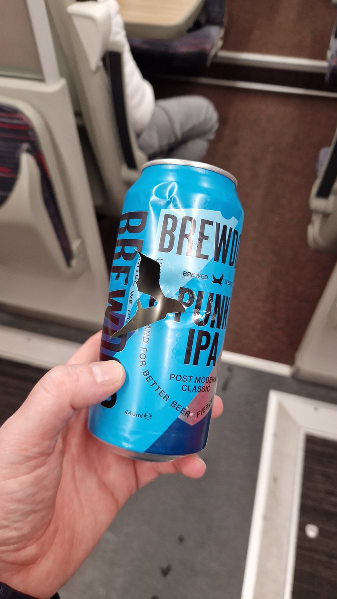 MattHulland's tweet photo. @BrewDog - what's up with the weak cans? I'm a big fan until this happened in my bag. It destroyed my laptop making me very sad, my boss mad and a train conducter with a very beery smell on his train. I thought the flavour explodes in your mouth, not your bag? 😭😵 https://t.co/64QVJrO0tt