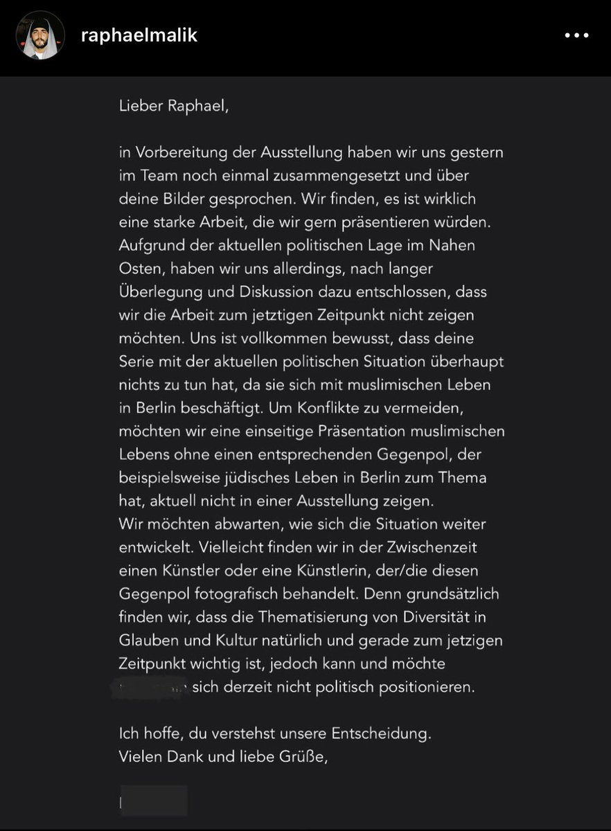 photography about Muslim life in Berlin was taken from an exhibit by the organisers “to avoid conflict” because they “did not want to take a political position”