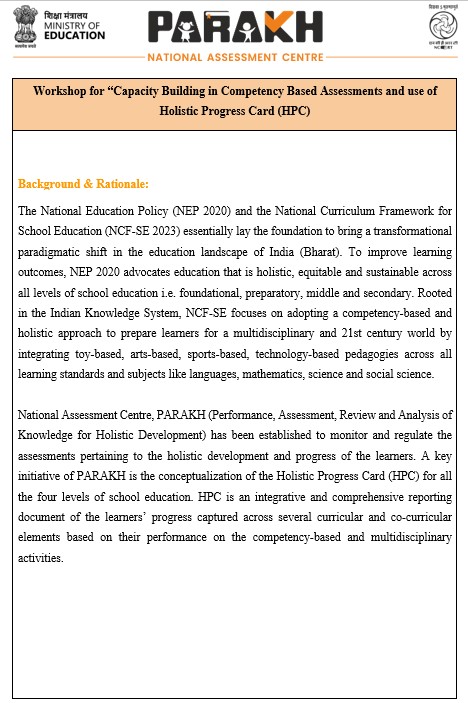 indranibhaduri's tweet image. #PARAKH.....

working on a #competencybasedassessment framework.....

capacity building workshops for state and district level functionaries in #HolisticProgressCard (#HPC)…..