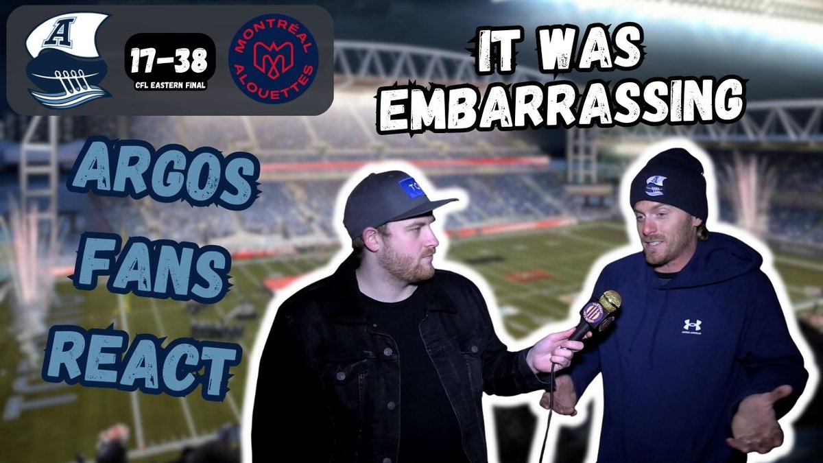 You up yet? The first EVER #Argos Fans REACT just dropped!👀

📺: youtu.be/jkfguCYnk0c

#GCPlayoffs #PullTogether #Argonauts #Alouettes #CFL