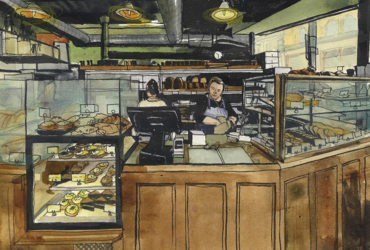 Last of this series, Cottenrake - Glasgow cafés & bakeries (from my new calendar, coming soon)