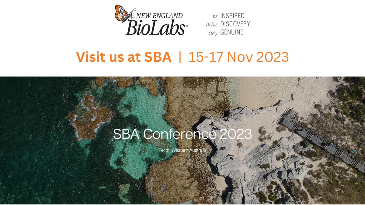Julie Dwyer (@juliedwyer82) on Twitter photo We're excited to be supporting the <a href="/SynBioAusAsia/">Synthetic Biology Australasia (SBA)</a> meeting which begins tomorrow in beautiful Perth. Catch up with <a href="/JennyBrownQLD/">Jenny Brown</a> at the <a href="/NEBiolabs/">New England Biolabs</a> booth to discuss how we can support your research - #SBA2023 #synbio #clonewithconfidence #assemblewithconfidence We're excited to be supporting the <a href="/SynBioAusAsia/">Synthetic Biology Australasia (SBA)</a> meeting which begins tomorrow in beautiful Perth. Catch up with <a href="/JennyBrownQLD/">Jenny Brown</a> at the <a href="/NEBiolabs/">New England Biolabs</a> booth to discuss how we can support your research - #SBA2023 #synbio #clonewithconfidence #assemblewithconfidence