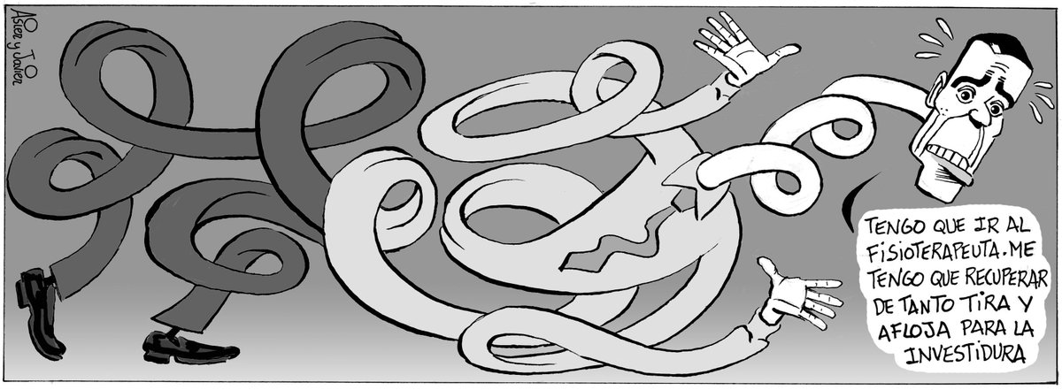 Bilbao_Tour's tweet image. Viñeta de hoy en @deia_eus , @NotGip y Diario de @NoticiasdeAlava

#PSOE #Investidura #Pactos #PedroSanchez #Fisioterapia