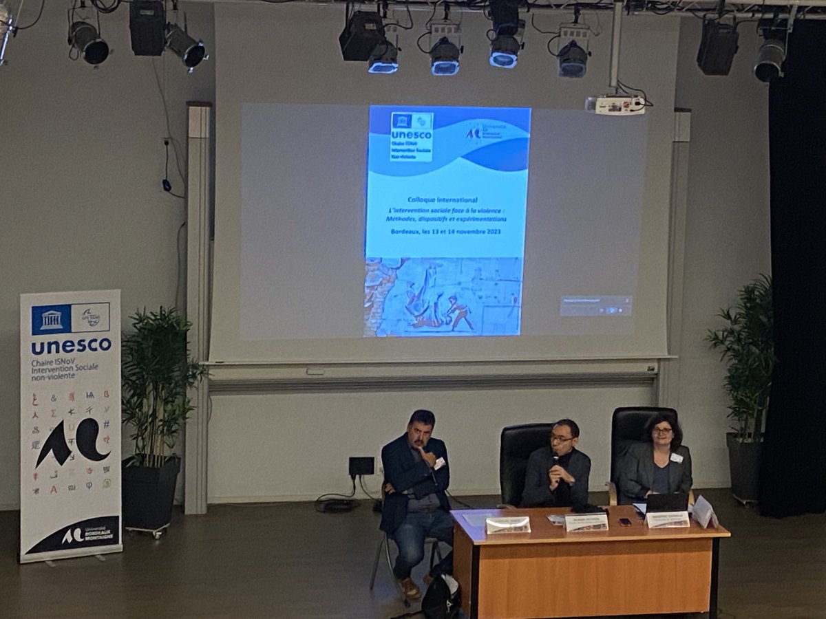 Yannick HERNANDEZ @yhernandezbb.bsky.social (@yhernandezbb) on Twitter photo Démarrage du colloque international
« L’intervention sociale face à la violence : Méthodes, dispositifs et expérimentations » de la Chaire <a href="/UNESCO_fr/">UNESCO en français</a> #ISNoV à <a href="/IutMontaigne/">IUT Bordeaux Montaigne</a> <a href="/UBMontaigne/">Université Bordeaux Montaigne</a> @UMR_Passages Démarrage du colloque international
« L’intervention sociale face à la violence : Méthodes, dispositifs et expérimentations » de la Chaire <a href="/UNESCO_fr/">UNESCO en français</a> #ISNoV à <a href="/IutMontaigne/">IUT Bordeaux Montaigne</a> <a href="/UBMontaigne/">Université Bordeaux Montaigne</a> @UMR_Passages