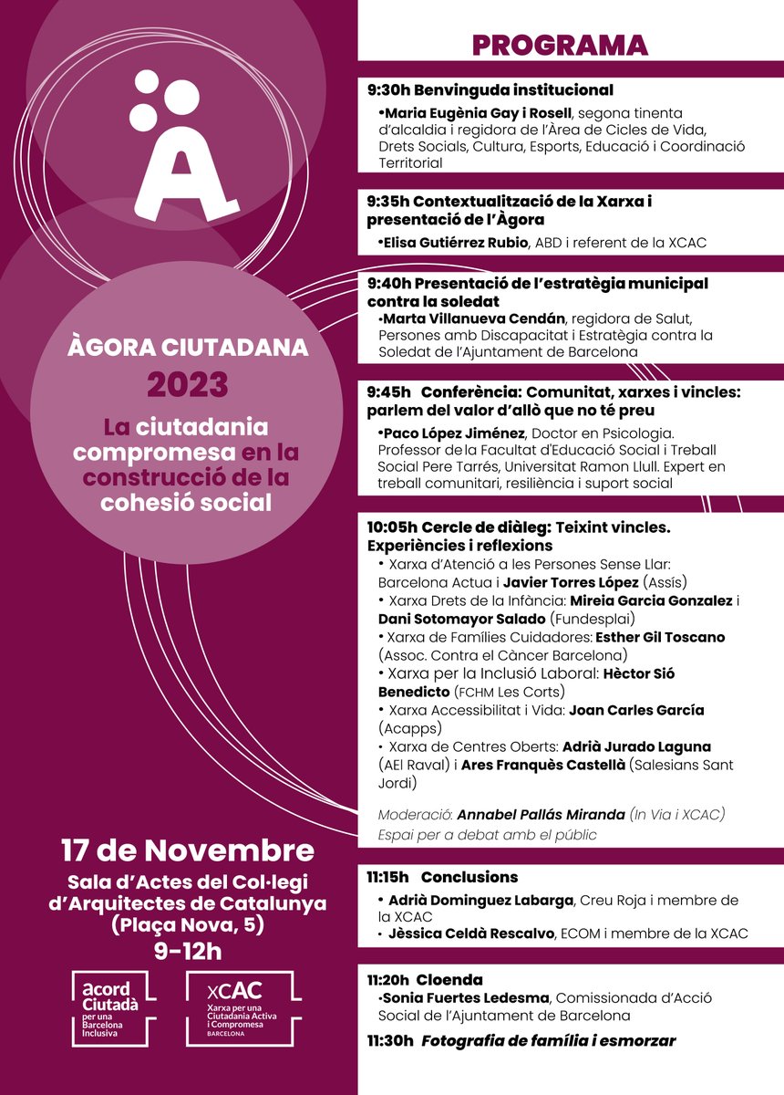 ⏱️Comença el compte enrere! Queden4⃣ dies per a celebrar l'#ÀgoraCiutadana2023! Encara no t'has inscrit?
fs3.formsite.com/Formularis/jrw…