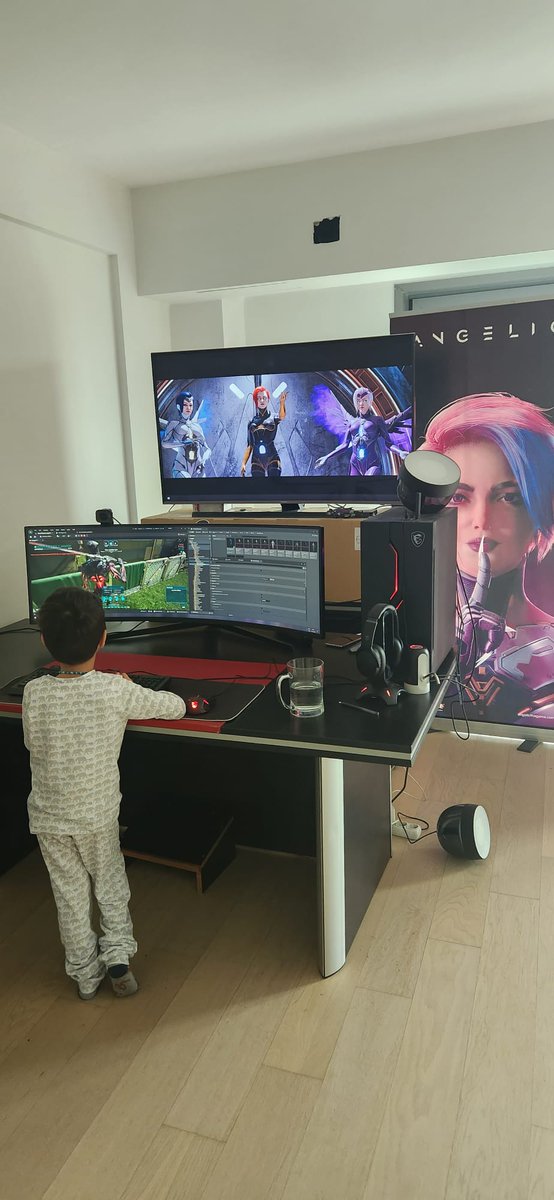 As soon as he wakes up, he's on the job. The youngest player to test #Angelic #SciFiGaming #gametester