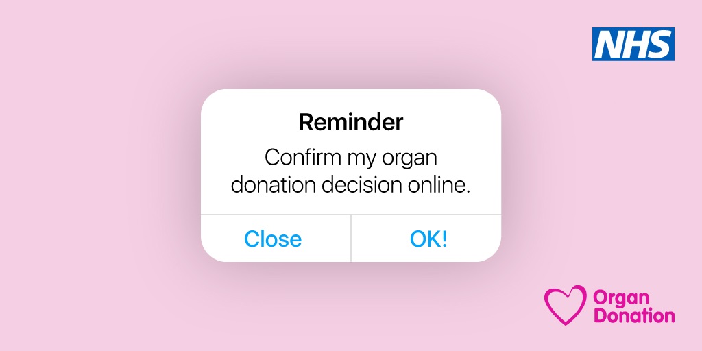 Make #WorldKindnessDay your reminder to do something amazing. 💘

Confirm your decision on the NHS Organ Donor Register.

It only takes 2 minutes but could save up to 9 lives in the future.

Act now ➡️ orlo.uk/BZly8