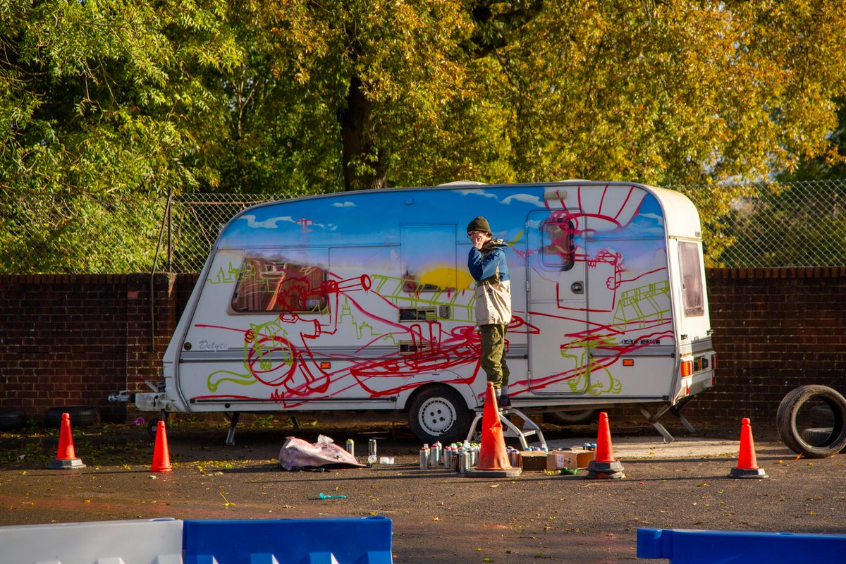 FiltonAve's tweet image. Last Friday, local artist Dazcat came to Filton Avenue and revamped our caravan with an amazing new spray paint mural. Here are some photos of before, after and during the process.
#togetherwecan