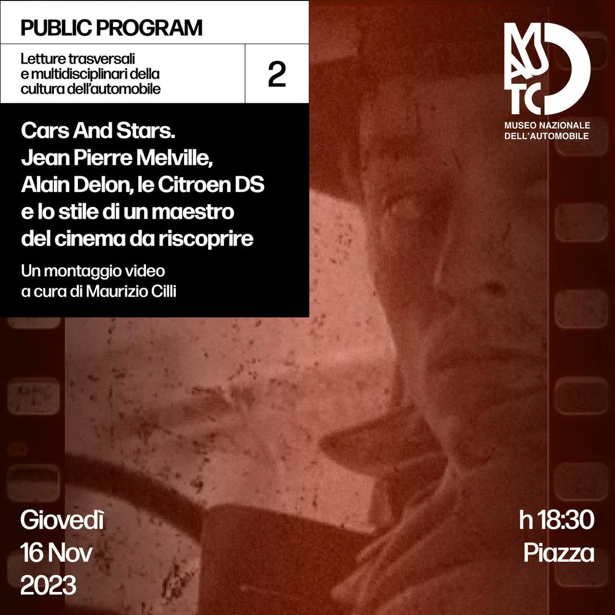 EPISODIO 2: la proiezione dell'installazione video a cura di Maurizio Cilli dei film di Jean Pierre Melville.Gli eventi del Public Program vogliono raccontare l'automobile attraverso un linguaggio trasversale abbracciando tutte le forme culturali.
shorturl.at/ABG49
#MAUTO