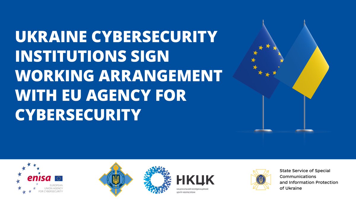 Enhanced EU-Ukraine cooperation in Cybersecurity

#ENISA has formalised a working arrangement with Ukraine counterparts focused around capacity-building, best practices exchange and boosting situational awareness.

Find out more: europa.eu/!mCg6dh