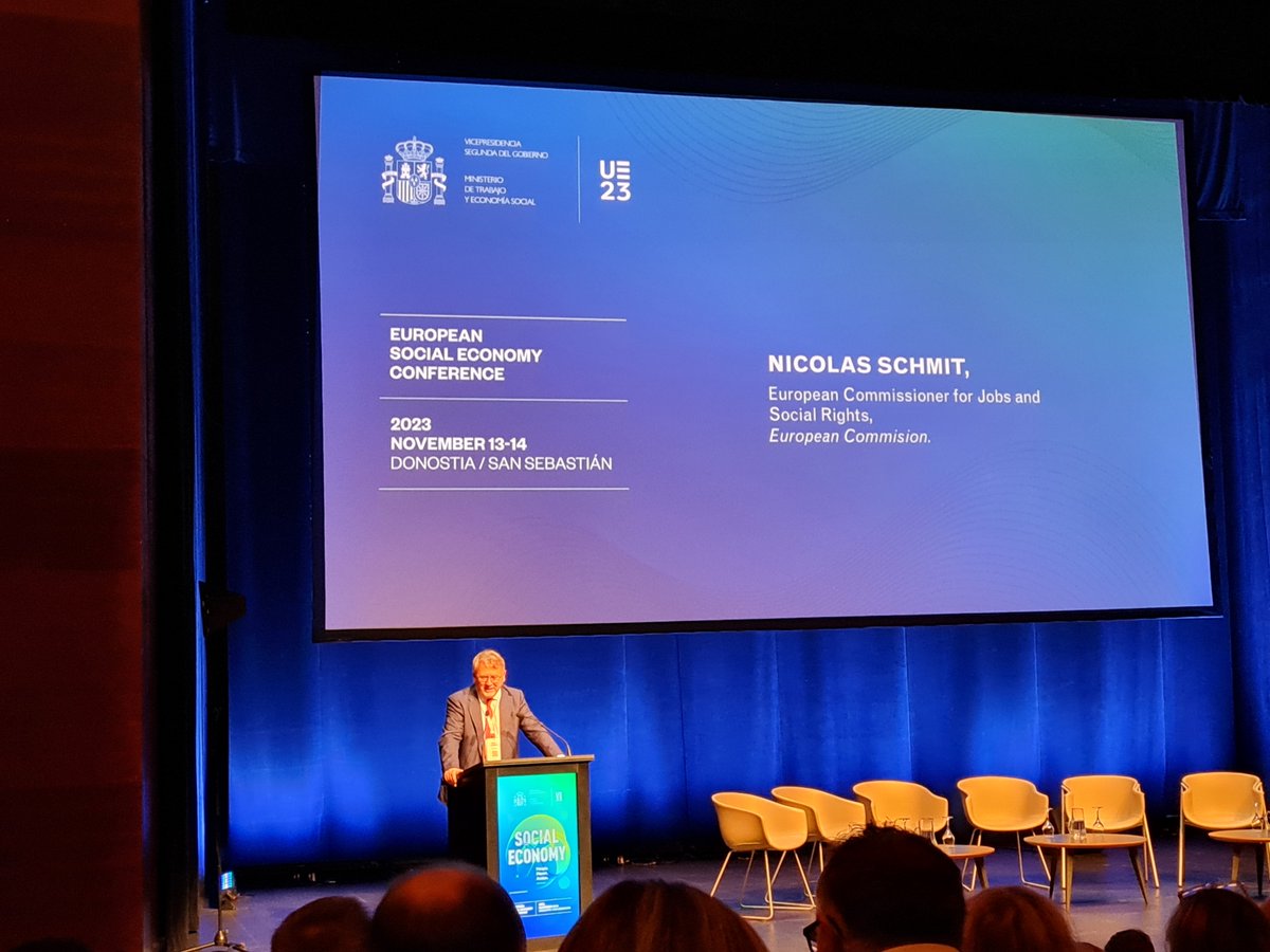 A society where people feel abandoned, lost and left behind is a society where democracy is in danger, says @NicolasSchmitEU,🇪🇺Commissioner for Jobs & Social Rights. He sees the #socialeconomy as a major tool to address divides & drive prosperity & wellbeing #SomosEconomiaSocial