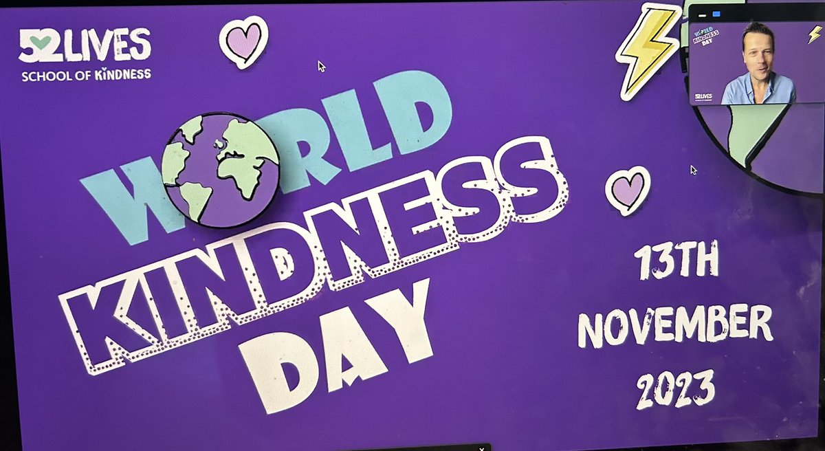Our first live World Kindness Day assembly of the day is about to start! We have almost 70,000 children joining us today. Let’s spread some kindness! #worldkindnessday